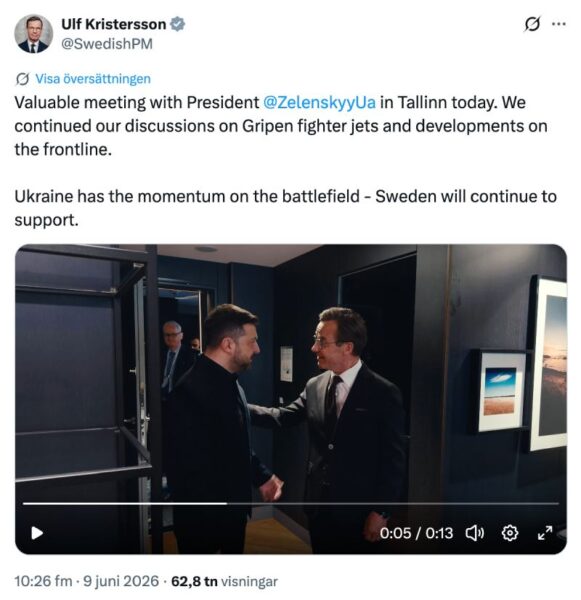Zelensky och Ulf Kristersson