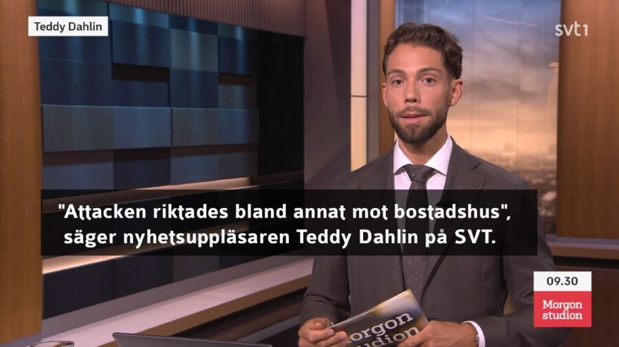 Teddy Dahlin är nyhetsuppläsare på SVT