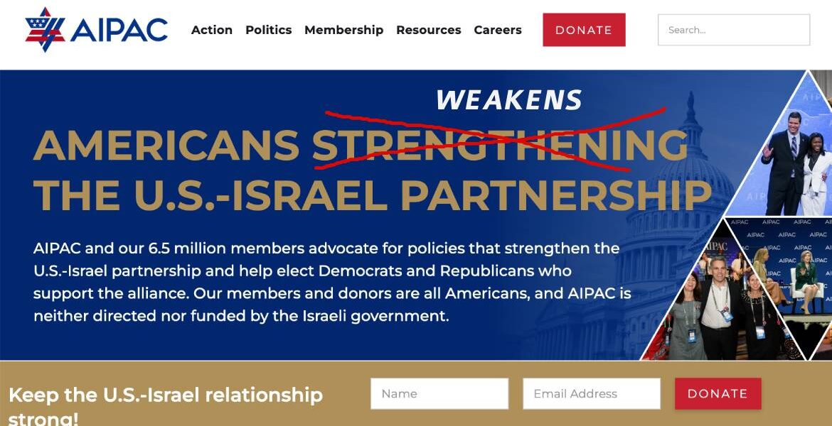 AIPAC:s hemsida