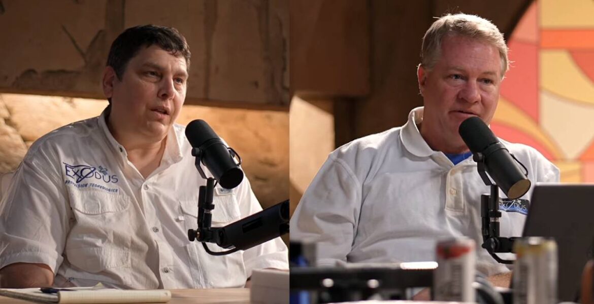 Aerospace engineer Andrew Aurigema and NASA scientist Charles Buhler