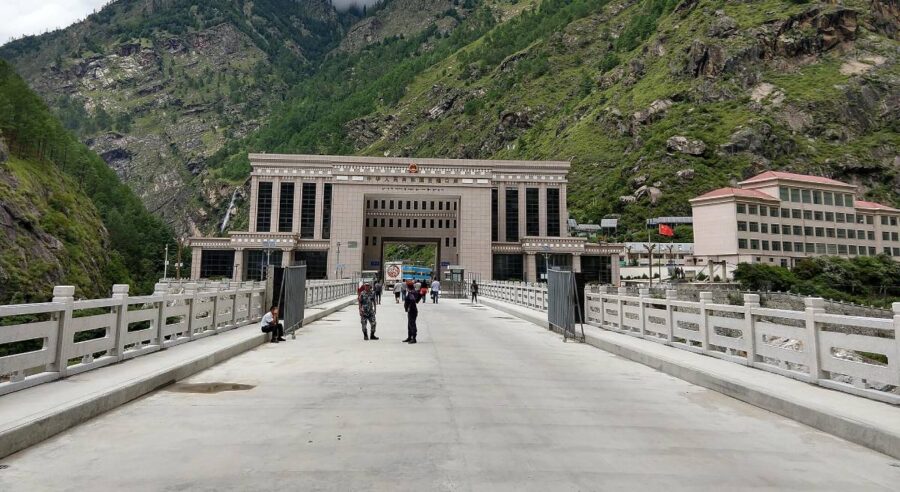 Gyirong land port between China and Nepal