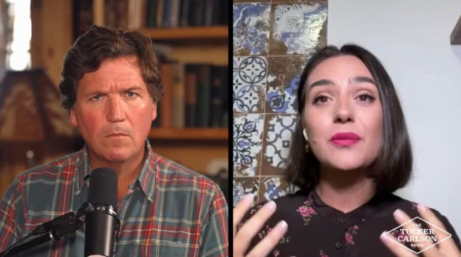 Ex Zelensky Spokesperson Yulia Mendel and Tucker Carlson